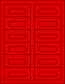 Red Audio Cassette Labels - 12 Up, Square Bottom Corners