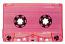 C-53 Flo Pink Transparent Audio Cassettes with Hi-fi Tape 