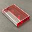 Clear/Red Tint Cassette Cases With Square Corners