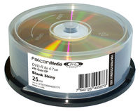 25pk Falcon DVD-R 8X Standard 24K Gold EP 4.7GB