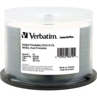 Verbatim 8X 8.5GB DVD+R DL Inkjet Printable Blank Dual Layer Discs 50pk