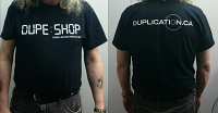 Dupe Shop front / duplication.ca back Tee (Black or Grey)