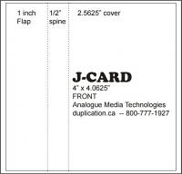 Printed J-Cards, Colour Both Sides, From 25 Pieces
