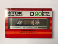 1982 Vintage TDK D-90 High Output Normal Bias Cassette Tape