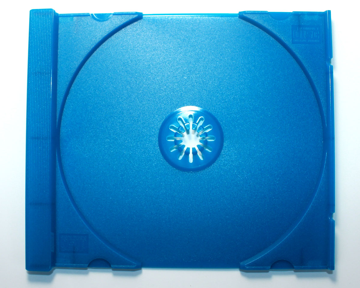 Opaque BLUE tray for CD jewel box