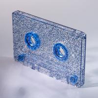 Blue Glitter C-13 Audio Cassettes