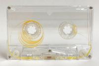C-31 Transparent Audio Cassettes with Yellow Leader and Fox Tape