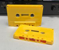 C-15 Rich Yellow Audio Cassettes with Red Leader and Super Ferro Music-Grade Audio Tape