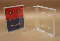 Double Cassette Box, 2 Side by Side, Clear/Clear, With Posts