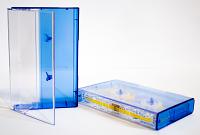 Clear/Blue Tint Norelco Case for Audio Cassettes