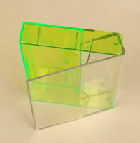Clear/Fluo Green Norelco Case for Audio Cassettes