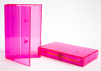 Fluorescent Pink Norelco Case for Audio Cassettes