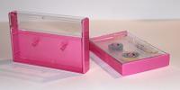 Clear/Pink Norelco Case for Audio Cassettes