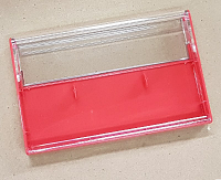Clear/Red Norelco Case for Audio Cassettes