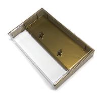 Clear/Gold Cassette Cases with square corners