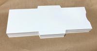 3 Panel White Jacket, flat not glued, COATED board, 100 pieces