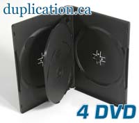 Black 4-DVD Case 14mm with overlay #3624