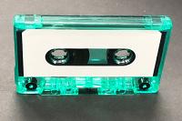 C-36 Green Tint W/White Stickers RTM Type 1 Audio Cassette  