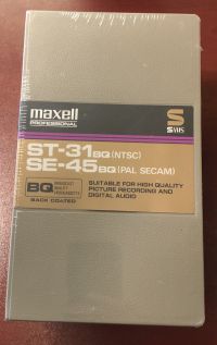 Maxell ST-31 BQ Broadcast Quality S-VHS Tape