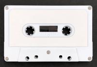 C-39 White Cassettes with HiFi Music Grade Tape and White Labels