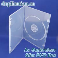 Slim Clear DVD box with overlay A+