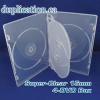 Super Clear 4 Disc Case with overlay