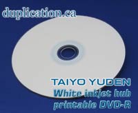Taiyo Yuden 8X DVD-R White Inkjet Printable