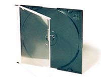 CD Slim CD Cases 5.2mm, black tray, Pro Grade