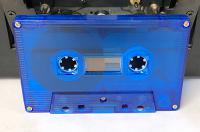 C-50 Rare Style Transparent Blue Audio Cassettes with Super Ferro Music-Grade Audio Tape