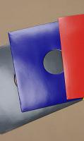 Blue, Red, and/or Grey Record Covers 12" Vinyl Records With Diecut Hole - 10pk