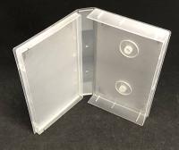 VHS Clear Frosted Plastic Library Case With Hubs