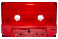 C-20 Red Transparent Tabs Out Audio Cassettes with Hi-Fi Music-Grade Audio Tape