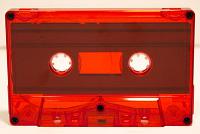 C-24 Red Tint Audio Cassettes with Hi-Fi Music-Grade Audio Tape