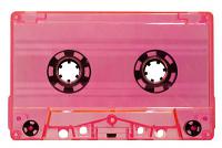C-21 Flo Pink Transparent Audio Cassettes with RTM FOX Audio Tape