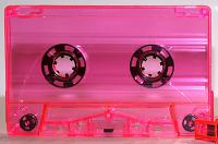 C-18 Music-Grade Tape in Florescent Pink Transparent Cassette Shell