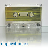 Gold metallic audio cassette