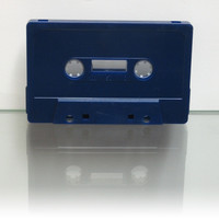 blue tab-out audio cassette
