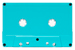 Turquoise cassette shell w/ no window
