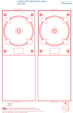 4 panel DVD digipak with 2 trays