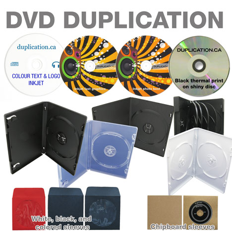 Bulk DVD duplication packaging options